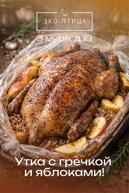 Утка с гречкой и яблоками 1779